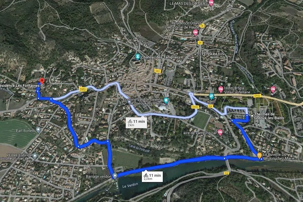 Daire Lumineux Studio-Gréoux-les-Bains